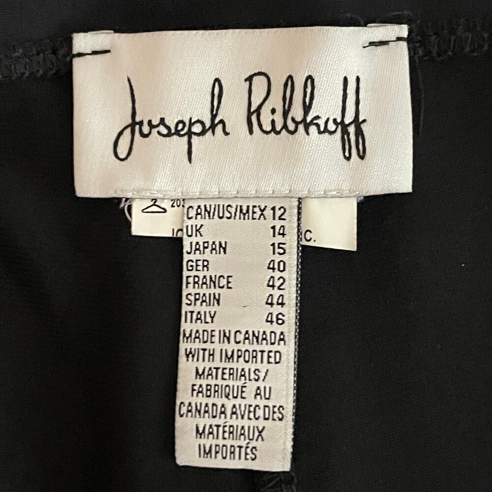 Joseph Ribkoff Size 12 High-Waist Leggings – Black Crackled Pattern,‎ Stretch - Picture 5 of 6